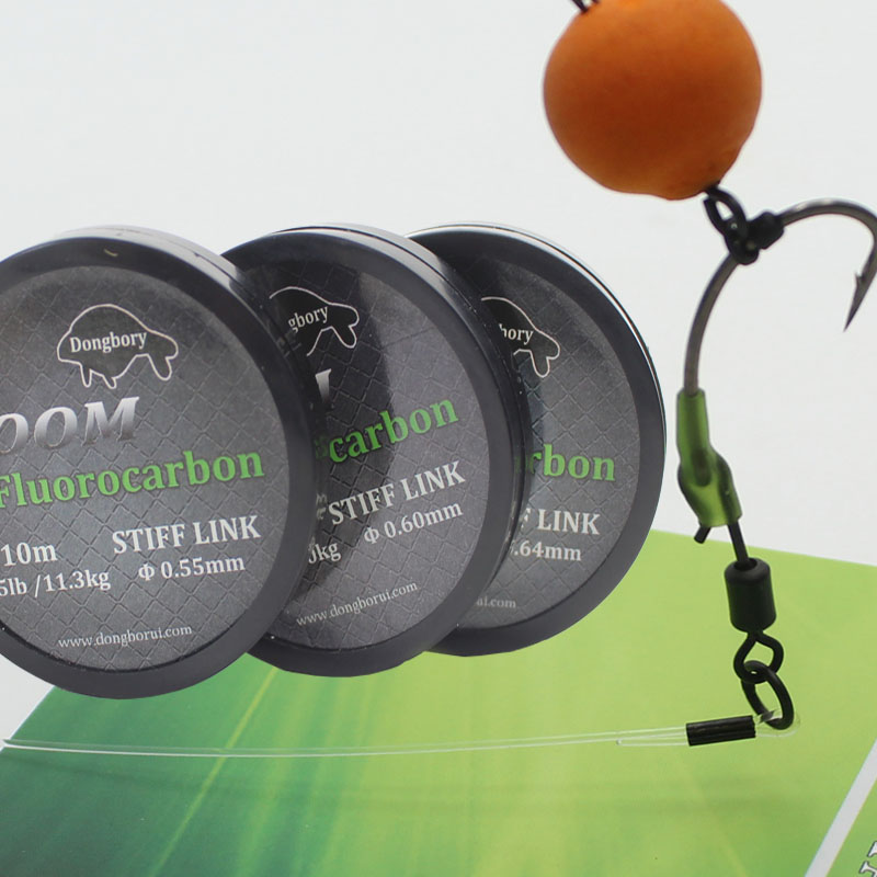 Fluorocarbon Line - ปลาคาร์พประมงตะขอตะขอตะกั่ว BOOM Fluorocarbon แข็ง Link สายปลาคาร์พ