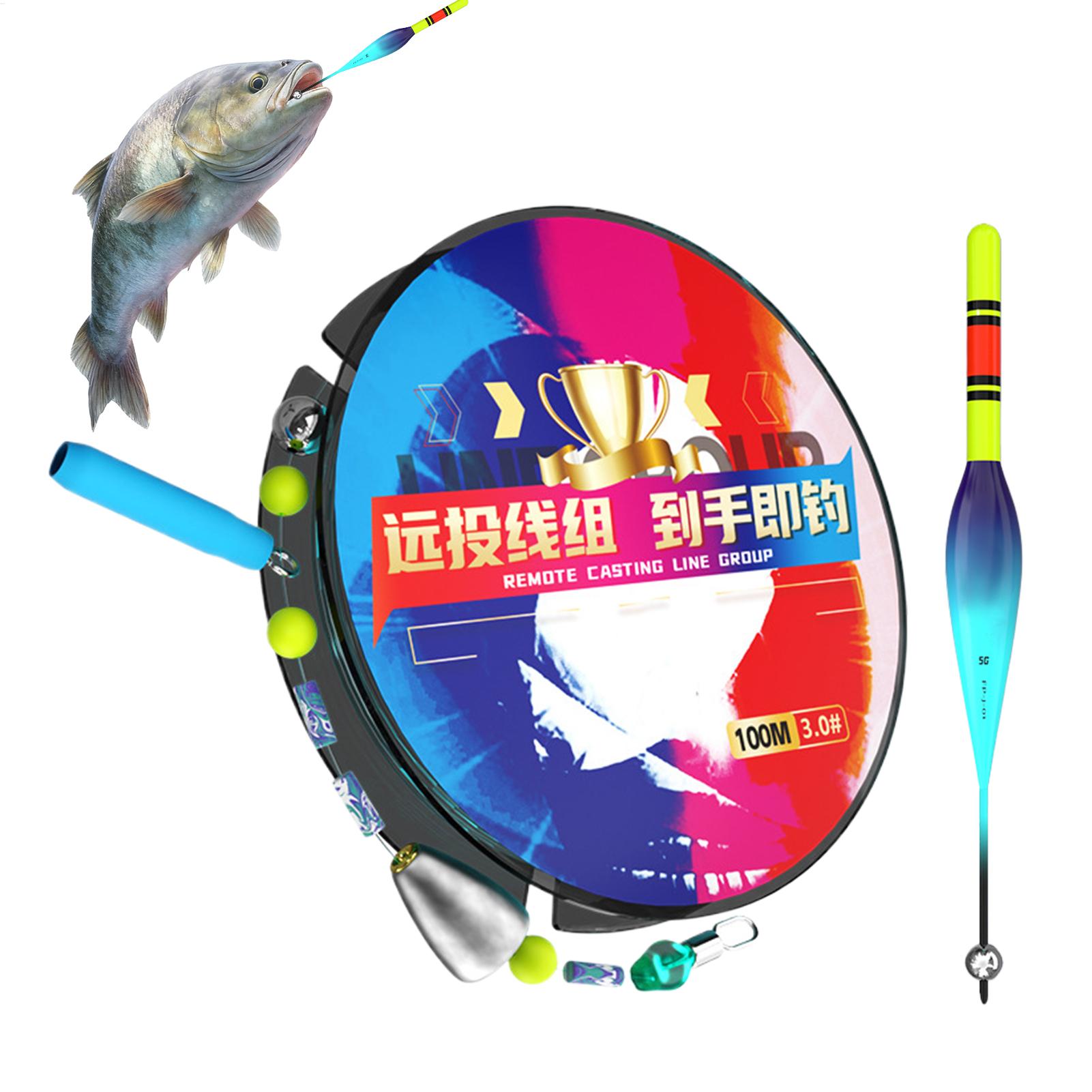 Saltwater Line - ชุดอุปกรณ์ตกปลาแบบอัตโนมัติพร้อมสายยาว 100 เมตร ความไวสูง ไฟกระพริบแจ้งเตือนการกัดปลา ใช้ได้ทั้งกลางวันและกลางคืน