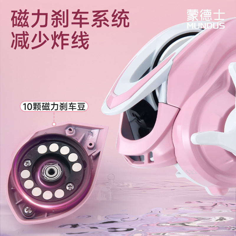 รอกเบทคาสติ้งสีชมพู อัตราทดเกี - Ice Fishing Line บทวิจารณ์และราคา