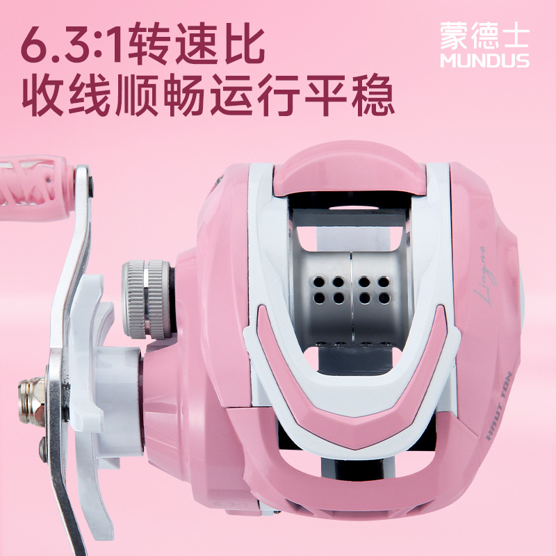 รอกเบทคาสติ้งสีชมพู อัตราทดเกี - Ice Fishing Line บทวิจารณ์และราคา