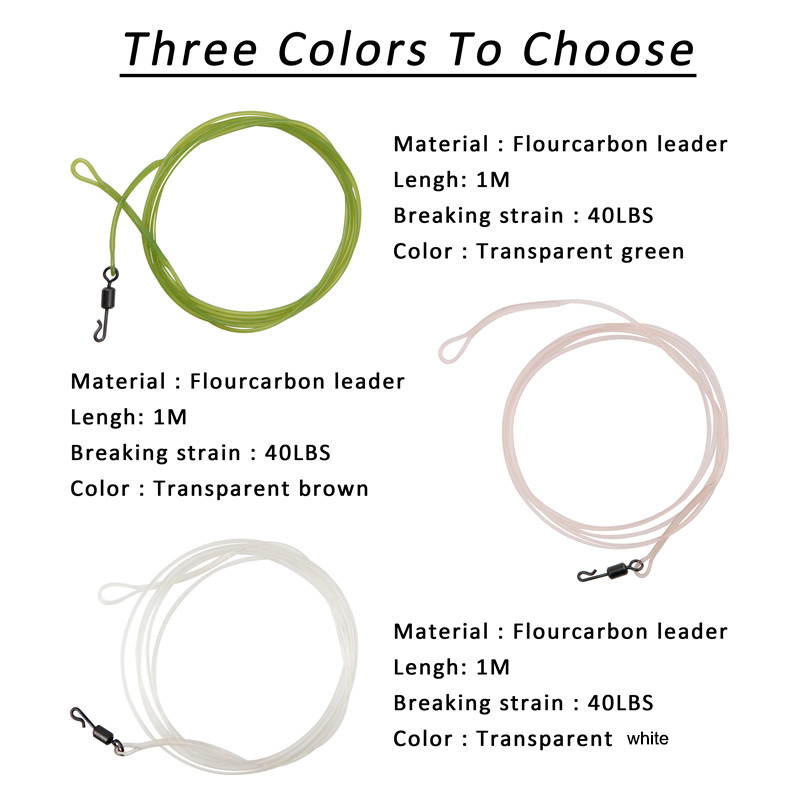 3 ชิ้น/5 ชิ้น 40LB ปลาคาร์พตกป - Fluorocarbon Line บทวิจารณ์และราคา