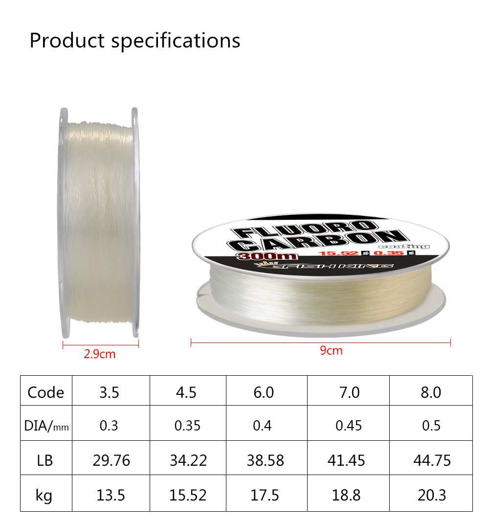 สายตกปลาฟลูออโรคาร์บอนแบบเต็มม - Fluorocarbon Line บทวิจารณ์และราคา