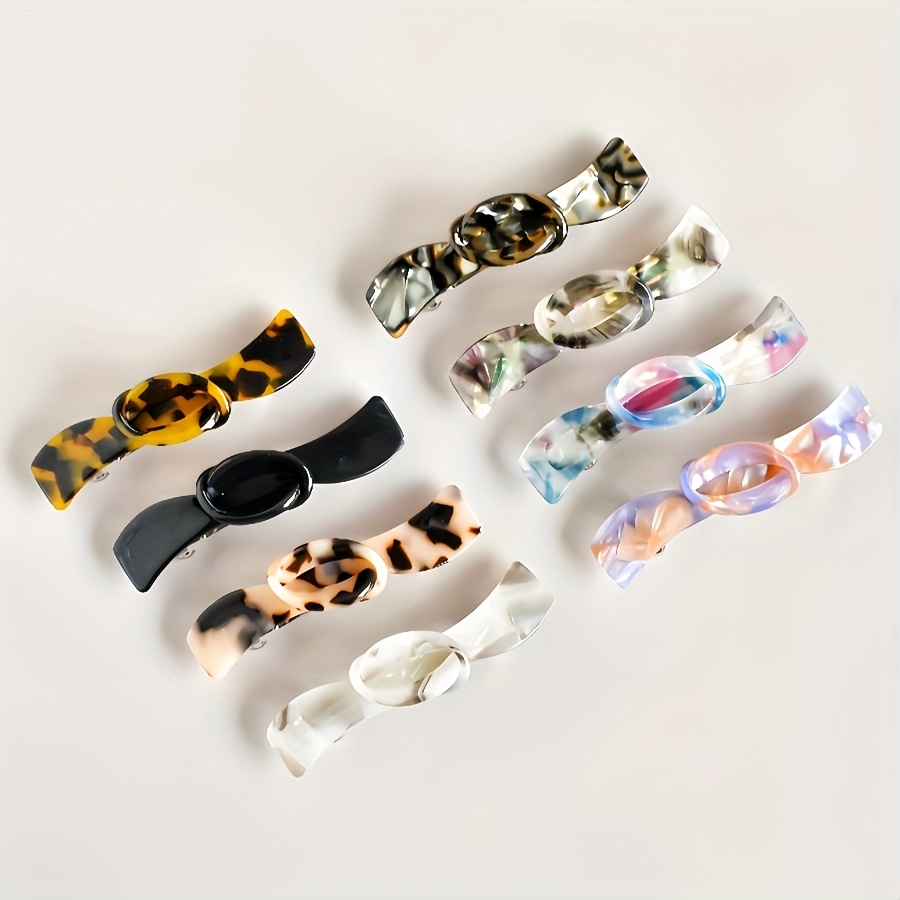 กิ๊บติดผมอะซิเตทหลากสีรูปโบว์แ - Tippet Line บทวิจารณ์และราคา