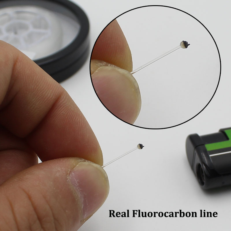 ปลาคาร์พประมงตะขอตะขอตะกั่ว BO - Fluorocarbon Line บทวิจารณ์และราคา